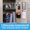 Lockermate By Bostitch 7-pcs Locker Organizer Kit, Locker Shelf, Mirror, Whiteboard, Storage Cup & Dry Erase Marker, Black 5086-BLK - alternate 4