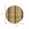 Homeroots 8' Wheat Ivory And Brown Round Plaid Washable Indoor Outdoor Area Rug 614025 - alternate 7