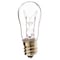 Satco 6W S6 Incandescent, Clear, 2500 Avg. Hrs, 30 Lu, Candelabra base, 130V, 2-Card S4717 - alternate 1