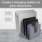 Acrimet 5 Section Incline File Sorter Desk Organizer Rack for Office Desktop Plastic Silver Color 225.4 - alternate 8