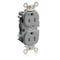 Leviton Straight Blade Receptacle, 5-15R, 15 A, 125V AC, Surface Mount, Self-Grounded M8200-GY - alternate 1