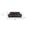 Homeroots 86" Brown Leather Sofa With Silver Legs 329487 - alternate 7