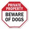 Signmission Private Property Beware of Dogs, 10 Inch X 10 Inch, Aluminum Metal Signs OC-A-10-138 - alternate 1