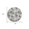 Homeroots 8' Gray Silver And Ivory Round Polka Dot Washable Indoor Outdoor Area Rug 594252 - alternate 6