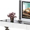 Homeroots 79in White And Black Glass Enclosed Storage TV Stand 555126 - alternate 3