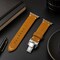 Elegani Leather Band Compatible with Apple Watch 40mm, Yellow, Silver, Black, Rose Gold, Yellow Gold Buckle SDQR-YLW-40 - alternate 3