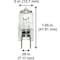 Ilc Replacement Miniature Bulb, 20W, 120V, G8 Base FEIT ELECTRIC BPXN20/G8/3 - alternate 1