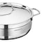 Korkmaz Alfa 2 Piece 4.2 Liter Stainless Steel Low Casserole Dish with Lid A1024 - alternate 5