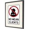 Homeroots No Mean Clients Framed Art Black Picture Frame Print Wall Art 474089 - alternate 4