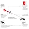 Milwaukee Tool String Trimmer, 18 V DC, 1.7 hp, Cordless 3046-20 - alternate 18