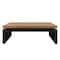 Homeroots 48" Natural and Black Wood Floating Frame Coffee Table 694838 - alternate 5