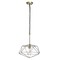 Homeroots Antiqued Brass Caged Iron Ceiling Light With Antiqued Brass Shades 651633 - alternate 1