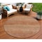 Homeroots 8' Copper Round Striped Washable Indoor Outdoor Area Rug 608463 - alternate 1