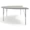 Flash Furniture Wren 96 in x 48 in Kidney Adjustable Height Activity Table, Thermal Laminate Top, Short Legs, Light Gray XU-A4896-KIDNY-LTGRY-T-P-GG - alternate 8