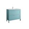 Homeroots 40" Blue Wood Freestanding Bathroom Vanity With White Sink And Two Drawers 627405 - alternate 1