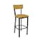 Bfm Seating Bristol Barstool - Grade 4 Upholstered Seat & Back - Steel Frame - Sand Black Finish 4301BSTT016-SB - alternate 1