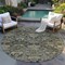 Homeroots 8' Charcoal And Beige Round Damask Washable Indoor Outdoor Area Rug 603379 - alternate 6