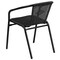 Flash Furniture Lila  Black Rattan Indoor-Outdoor Restaurant Stack Chair, PK4 4-TLH-037-BK-GG - alternate 10
