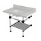 Kingston Brass 36-Inch Carrara Marble Console Sink with Acrylic Legs and Shelf, 8-Inch, 3-Hole KVPB3630MASQB0 - alternate 1