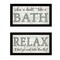 Homeroots Set Of Two Bath Relax 3 Black Framed Print Bathroom Wall Art, 2PK 407100 - alternate 1