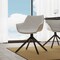 Leisuremod Markley Modern Leather Dining Swival Arm Chair in Light Grey ESCBL-26-LGR - alternate 8