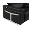 Homeroots Black Italian Leather Power Reclining U Shaped Eight Piece Corner Sectional With Console 634685 - alternate 15