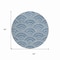Homeroots 8' Denim Blue Navy Blue And Ivory Round Geometric Washable Indoor Outdoor Area Rug 615196 - alternate 7
