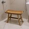 Homeroots 24" Brown Teak Rectangular Shower Bench 376743 - alternate 8