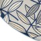 Homeroots 5' Navy Blue And Ivory Round Botanical Leaves Indoor Outdoor Area Rug 546653 - alternate 6