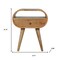 Homeroots 21" Natural Solid Wood Oval One Drawer Nightstand 651527 - alternate 10