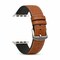 Elegani Band Compatible with Apple Watch 49mm, Light Brown/White, Silver/Black/Rose Gold/Yellow Gold Buckle QRALGM2-LBW-49 - alternate 1