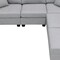Homeroots 60" Gray Fabric Modular Sleeper Sofa With Ottoman 568282 - alternate 9