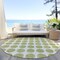 Homeroots 8' Sage And Ivory Round Polka Dot Washable Indoor Outdoor Area Rug 614865 - alternate 3