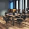 Regency Square Kee Breakroom Table W/ 4 Zeng Stack Chairs, 36 in W, 36 in L, Noble Oak TB3636NOBPBK44BK - alternate 7