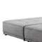 Homeroots Gray Fabric L Shaped Two Piece Sofa and Chaise Sectional 473577 - alternate 5