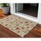 Homeroots 3' X 5' Ivory Brown And Red Floral Washable Indoor Outdoor Area Rug 603419 - alternate 1