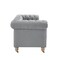 Homeroots 92" Light Gray Linen Chesterfield Wood Sofa 543991 - alternate 7