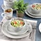 Elama Fine Marble 16 Piece Porcelain Dinnerware Set in Blue and Gray EL-FINEMARBLE-BG - alternate 8