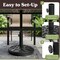 Pure Garden 9 ft Patio Umbrella with 19lb Base, Easy Crank and Orange Vented Canopy 50-LG1052B - alternate 12