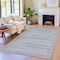 Homeroots 5' X 8' Gray And Silver Striped Washable Indoor Outdoor Area Rug 631498 - alternate 7