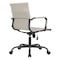 Leisuremod Harris Faux Leather Office Chair - Mid-Back Ergonomic Swivel Desk Chair, Iron Base HOBL19TL - alternate 6