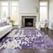 Homeroots 9' X 12' Purple And Ivory Abstract Washable Indoor Outdoor Area Rug 613372 - alternate 5