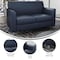 Flash Furniture HERCULES Diplomat Navy LeatherSoft Loveseat with Clean Line-Stitched Frame and Chrome Legs BT-827-2-NVY-CHR-GG - alternate 7