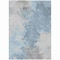 Homeroots 5' X 8' Sky Blue Gray And Ivory Abstract Washable Indoor Outdoor Area Rug 617420 - alternate 5