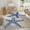 Homeroots 5' X 8' Navy Blue And Gray Starfish Indoor Outdoor Area Rug 546824 - alternate 6