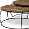 Homeroots Brown and Black Wood and Metal Round Nested Coffee Tables 376284 - alternate 10