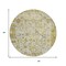 Homeroots 8' Gold And Ivory Round Patchwork Washable Indoor Outdoor Area Rug 631427 - alternate 6