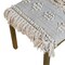 Homeroots 47" Gray Ivory and Gold Geometric Cotton Upholstered Bench 548259 - alternate 7