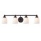 Jonathan Y Lydia 33.25" 4-Light Farmhouse Cottage Metal LED Vanity Light w/Frosted Glass Shades, Oil Rubbed Bron JYL7552C - alternate 1