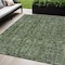 Homeroots 5' X 8' Artichoke Green And Black Damask Washable Indoor Outdoor Area Rug 605092 - alternate 1